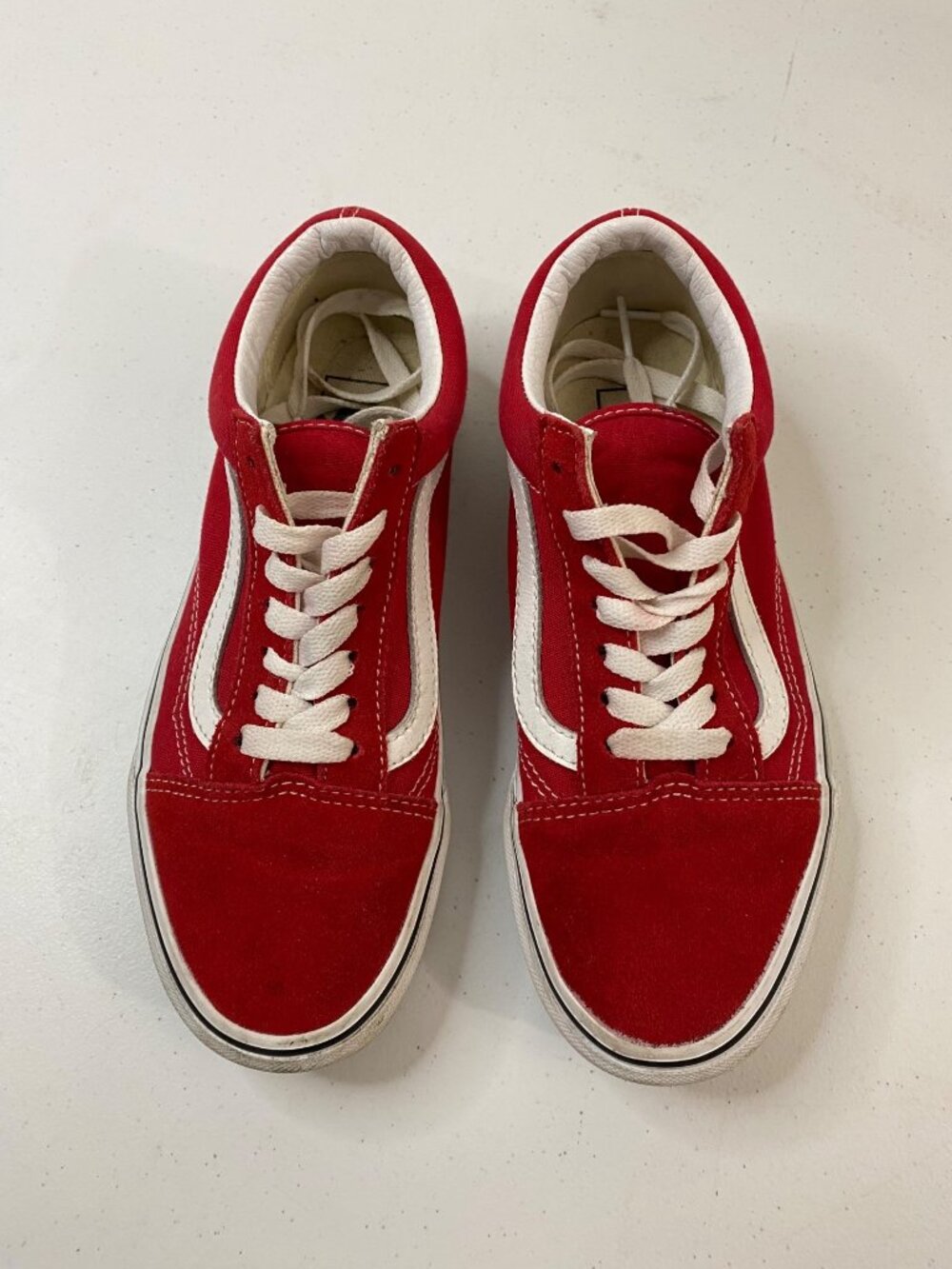 Vans Old Skool Red & White Classic Canvas Sneakers Women 6.5 Men 5 Unisex - Picture 7 of 11